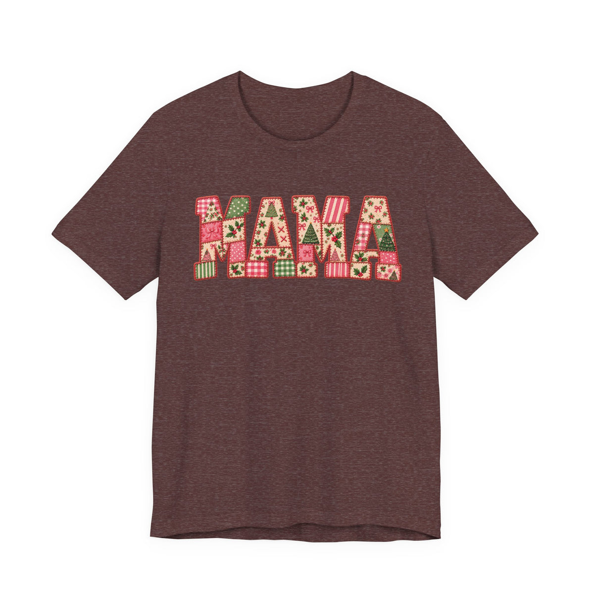 Pink Christmas Patchwork MAMA Tee